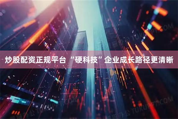 炒股配资正规平台 “硬科技”企业成长路径更清晰