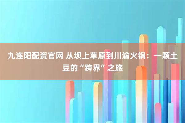 九连阳配资官网 从坝上草原到川渝火锅：一颗土豆的“跨界”之旅